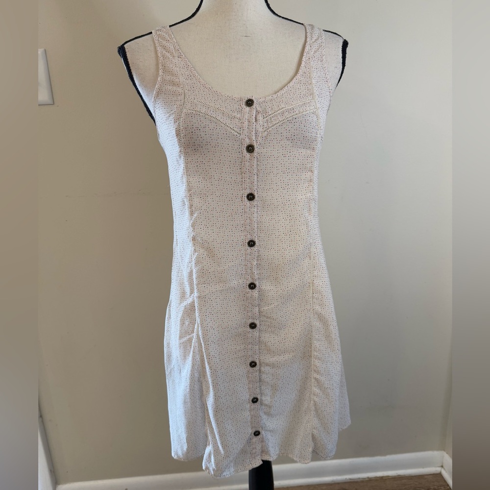 Quick Silver polka dot sheer swim coverup mini dress SZ XS